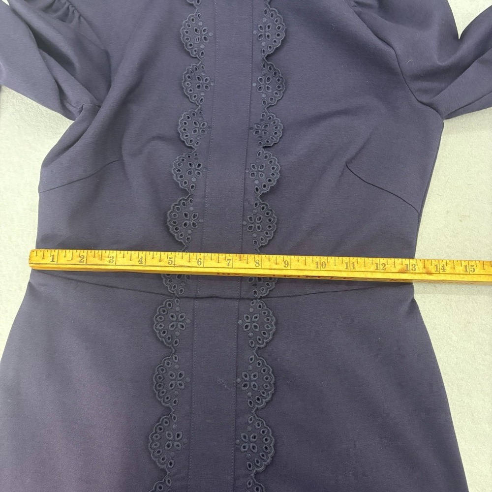 Boden Alexandra Ponte A-Line Sheath Dress Size 4 Petite Navy Blue Classic Career - Picture 11 of 15